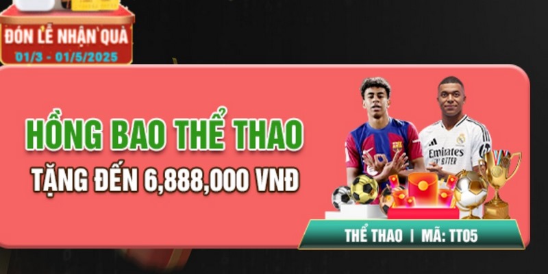 Ưu đãi nhận hồng bao tại sảnh thể thao